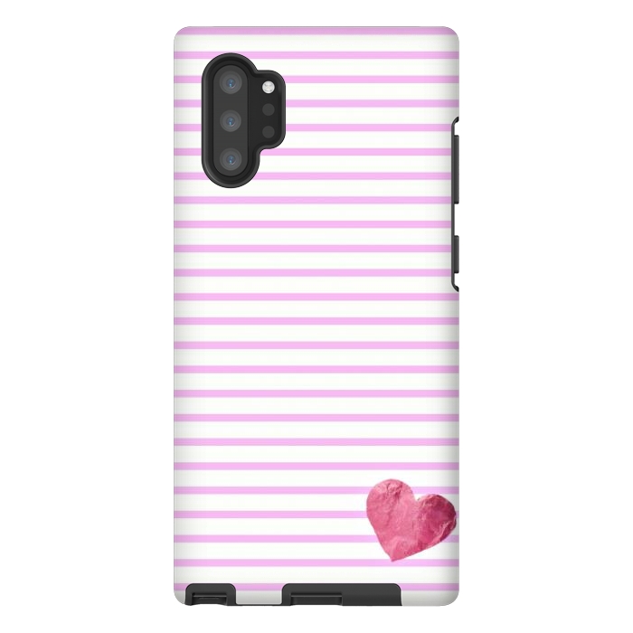 Galaxy Note 10 plus StrongFit LITTLE PINK HEART by Monika Strigel