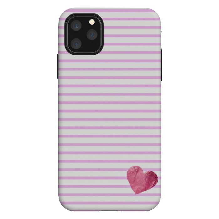 iPhone 11 Pro Max StrongFit LITTLE PINK HEART by Monika Strigel