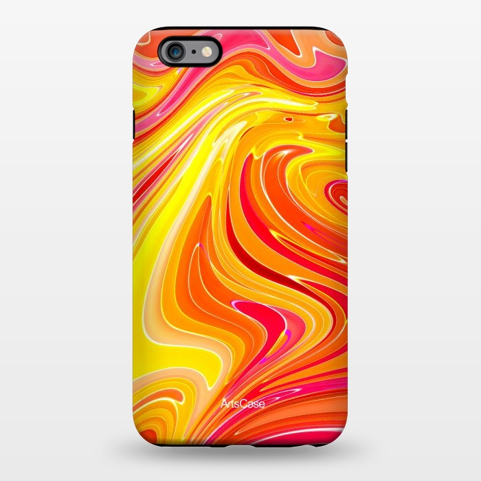 iPhone 6/6s plus StrongFit Yellow Fluid Painting by ArtsCase