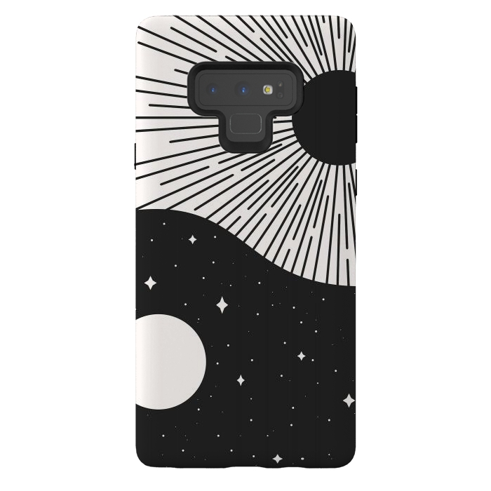 Galaxy Note 9 StrongFit Yin Yang Black - Sun & Moon by ArtPrInk