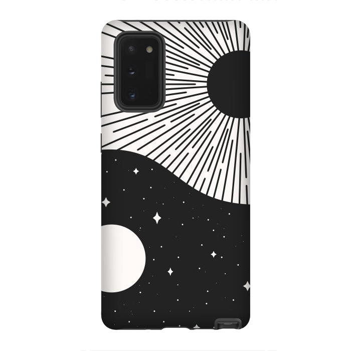 Galaxy Note 20 StrongFit Yin Yang Black - Sun & Moon by ArtPrInk