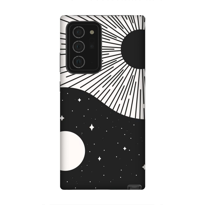 Galaxy Note 20 Ultra StrongFit Yin Yang Black - Sun & Moon by ArtPrInk