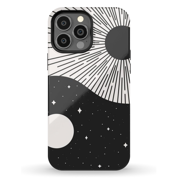 iPhone 13 Pro Max StrongFit Yin Yang Black - Sun & Moon by ArtPrInk