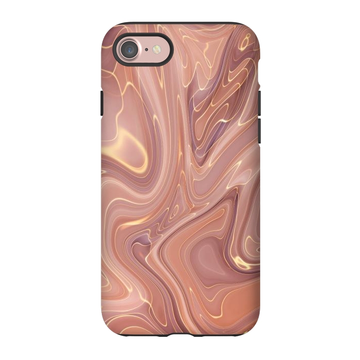 iPhone 7 StrongFit Brown Marble Liquid by ArtsCase