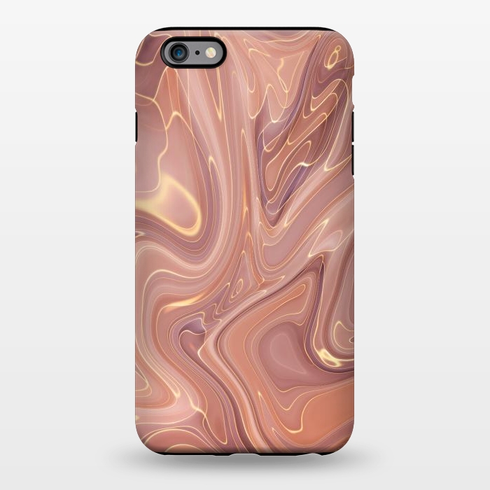 iPhone 6/6s plus StrongFit Brown Marble Liquid by ArtsCase
