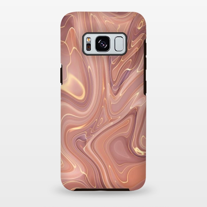 Galaxy S8 plus StrongFit Brown Marble Liquid by ArtsCase