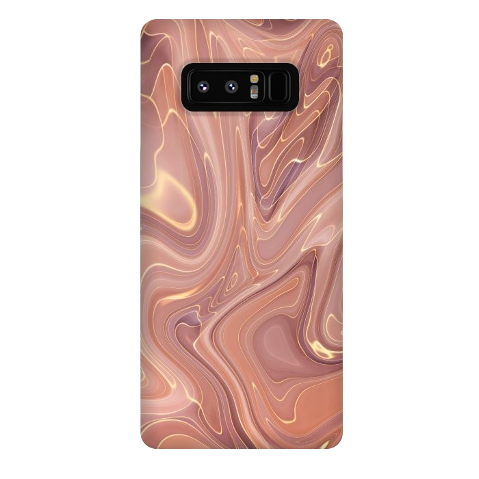 Galaxy Note 8 StrongFit Brown Marble Liquid by ArtsCase