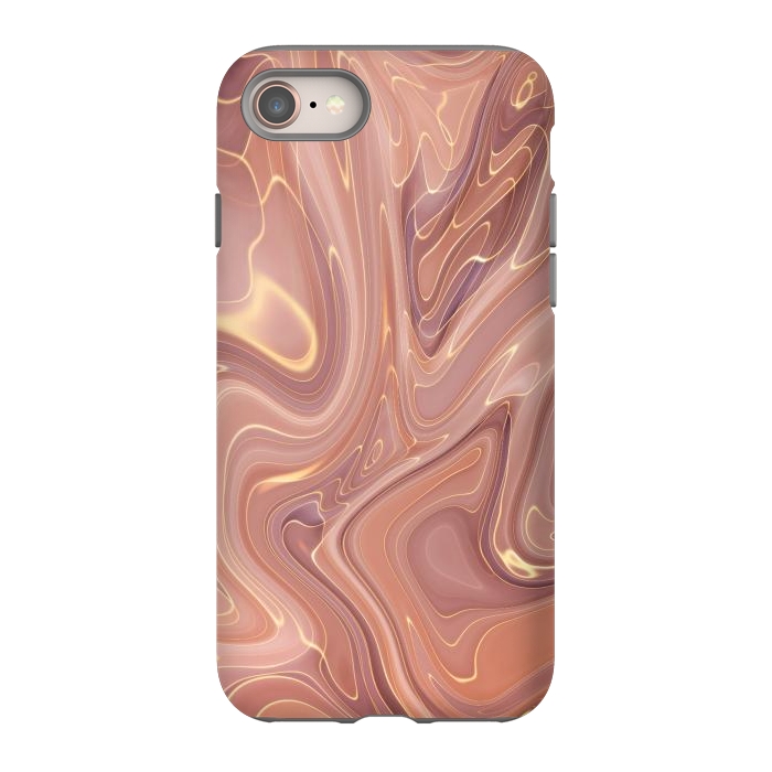 iPhone 8 StrongFit Brown Marble Liquid by ArtsCase