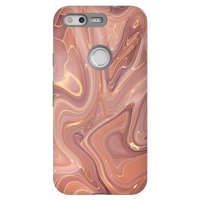 Pixel StrongFit Brown Marble Liquid by ArtsCase