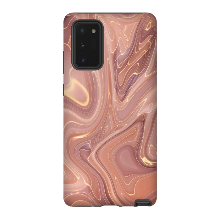 Galaxy Note 20 StrongFit Brown Marble Liquid by ArtsCase