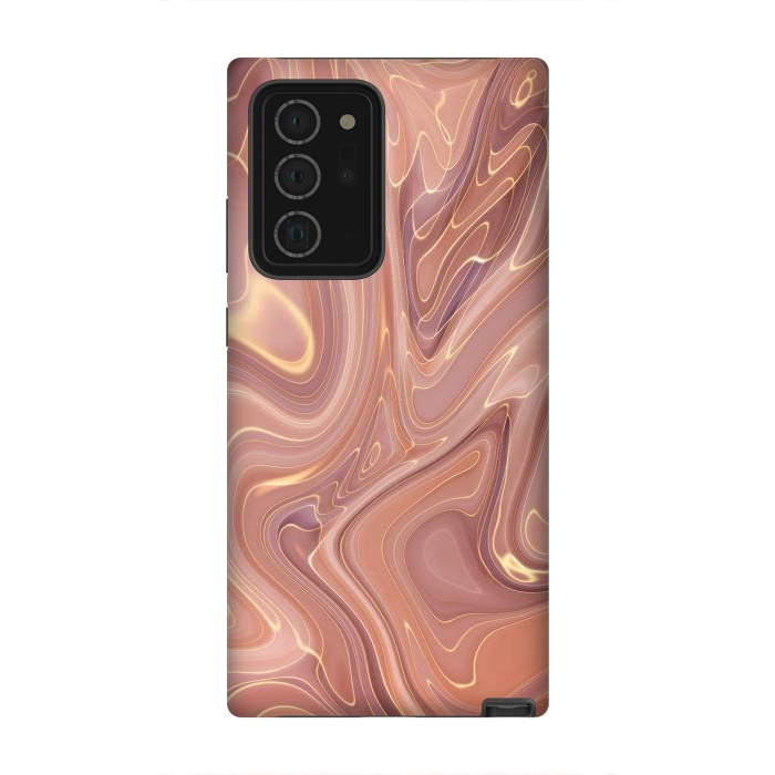 Galaxy Note 20 Ultra StrongFit Brown Marble Liquid by ArtsCase