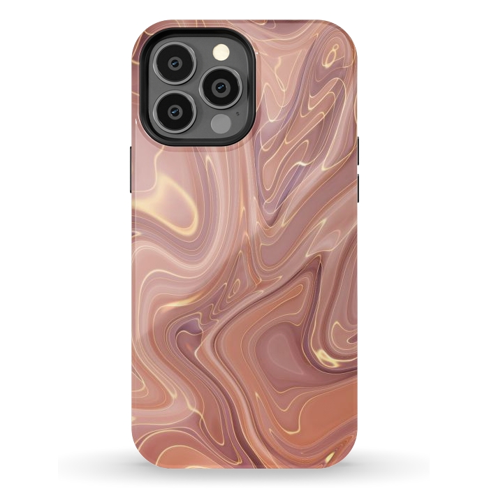 iPhone 13 Pro Max StrongFit Brown Marble Liquid por ArtsCase