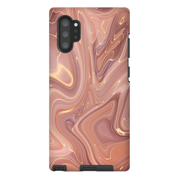 Galaxy Note 10 plus StrongFit Brown Marble Liquid by ArtsCase