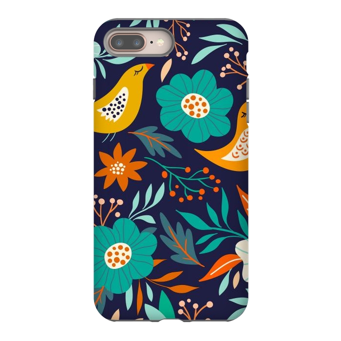 iPhone 8 plus StrongFit Bird With Flowers by ArtsCase