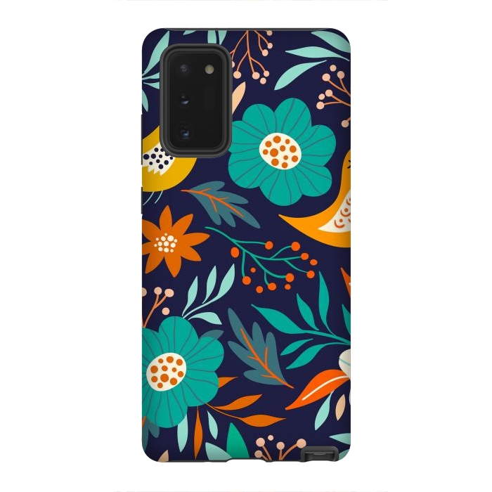 Galaxy Note 20 StrongFit Bird With Flowers by ArtsCase