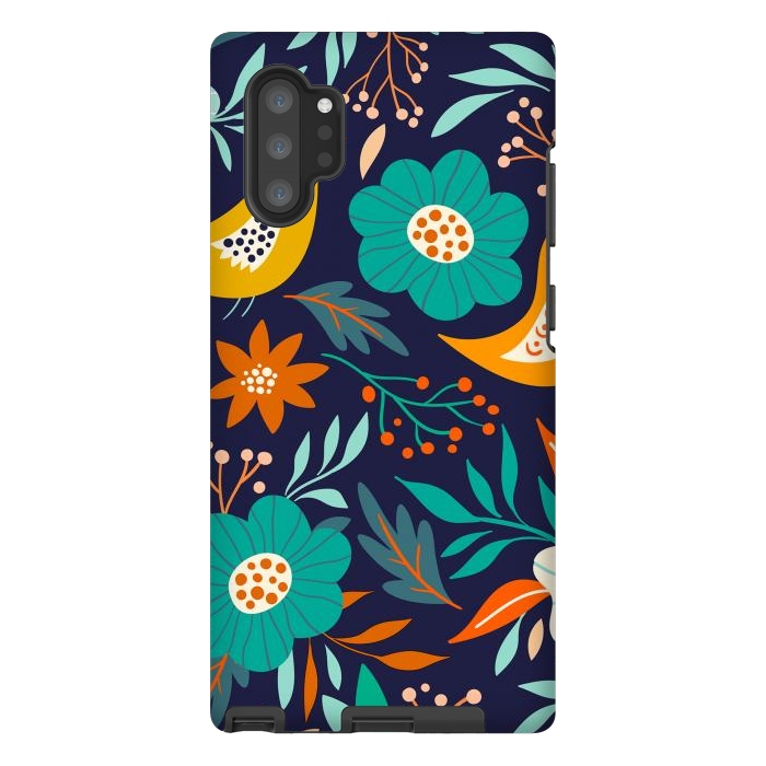 Galaxy Note 10 plus StrongFit Bird With Flowers by ArtsCase