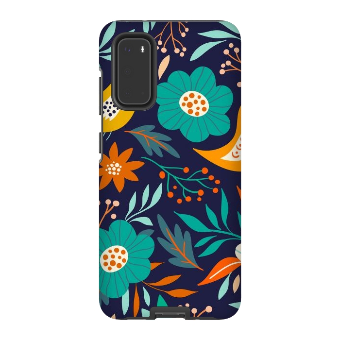 Galaxy S20 StrongFit Bird With Flowers by ArtsCase