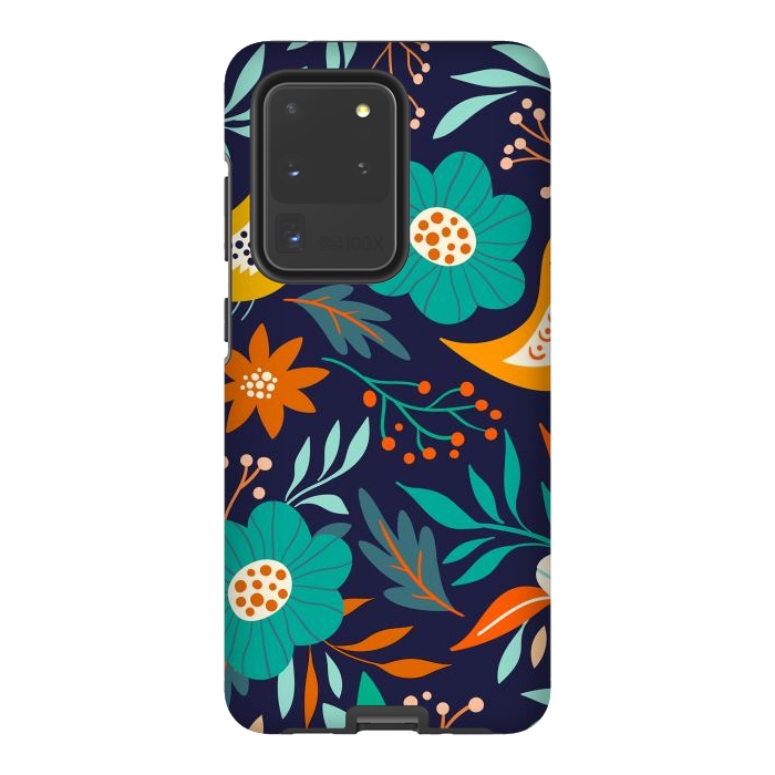 Galaxy S20 Ultra StrongFit Bird With Flowers by ArtsCase