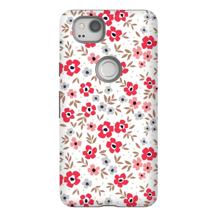 Pixel 2 StrongFit Seamless Flowers ONE by ArtsCase