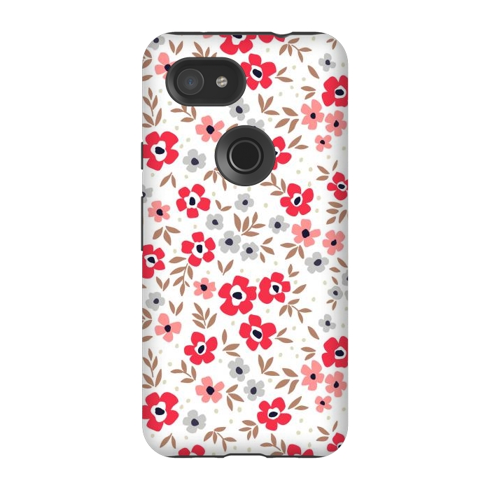 Pixel 3A StrongFit Seamless Flowers ONE by ArtsCase