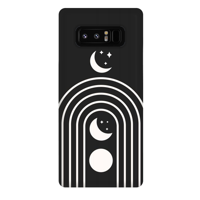 Galaxy Note 8 StrongFit Black Moon Phase Rainbow by ArtPrInk