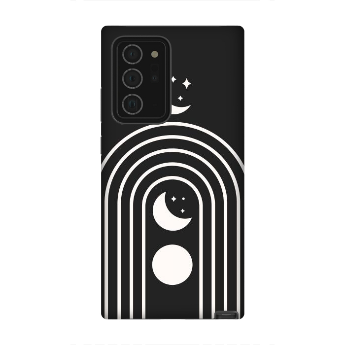 Galaxy Note 20 Ultra StrongFit Black Moon Phase Rainbow by ArtPrInk