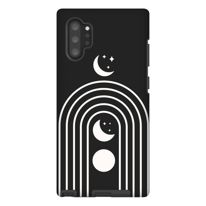 Galaxy Note 10 plus StrongFit Black Moon Phase Rainbow by ArtPrInk