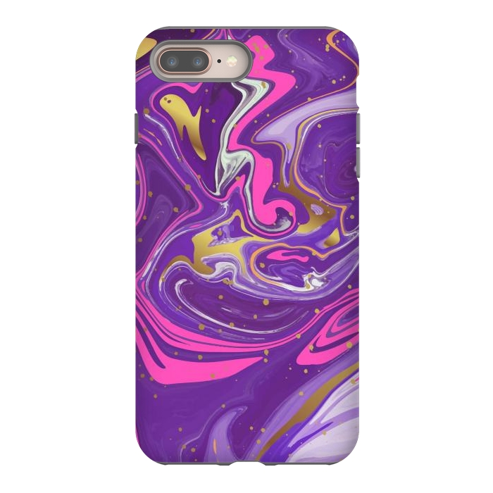 iPhone 7 plus StrongFit Liquid Marble Purple COLORS by ArtsCase