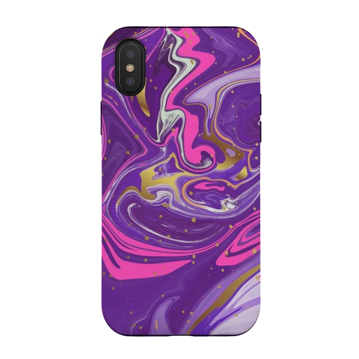iPhone Xs / X StrongFit Liquid Marble Purple COLORS by ArtsCase
