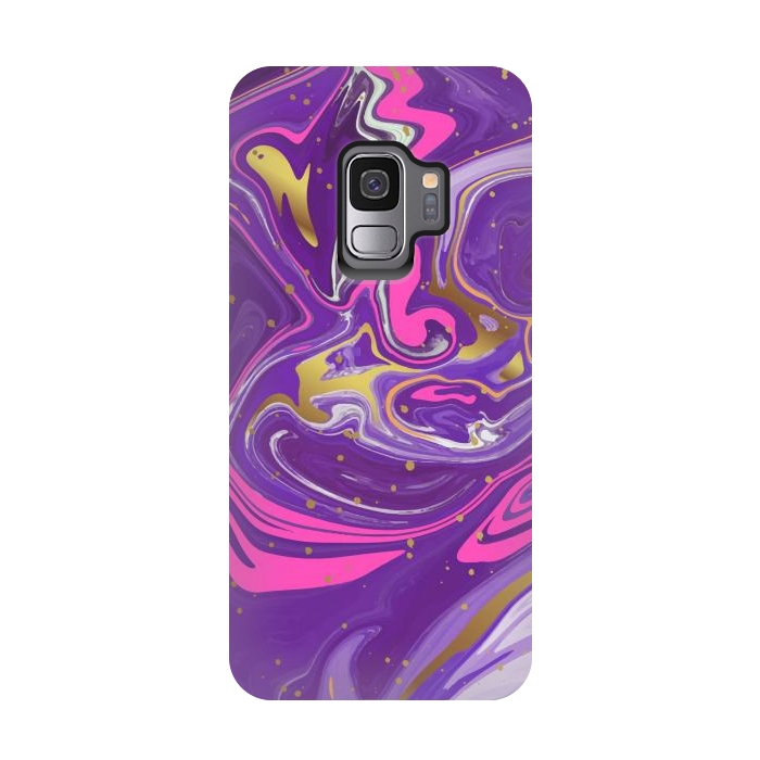 Galaxy S9 StrongFit Liquid Marble Purple COLORS by ArtsCase