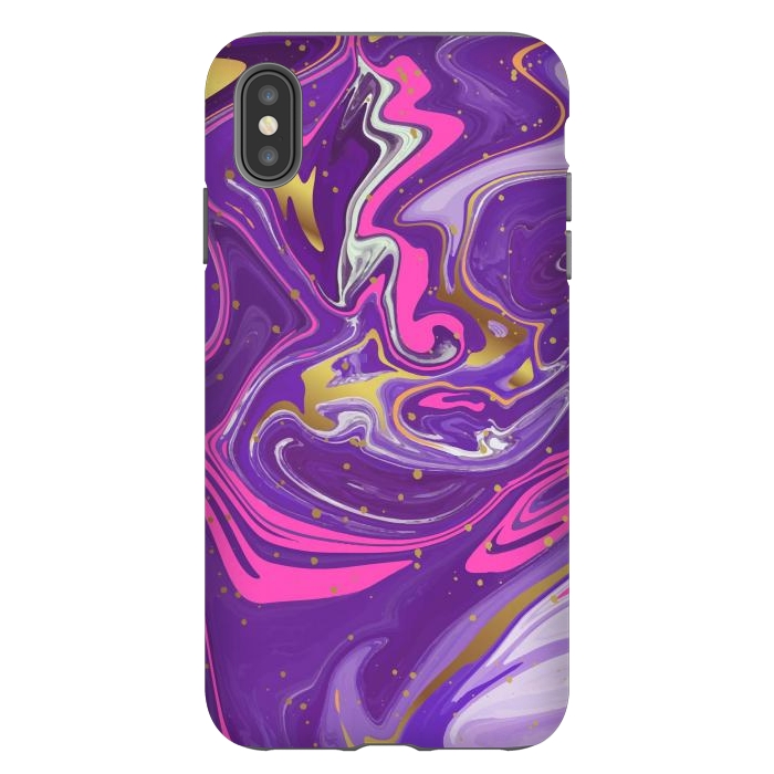 iPhone Xs Max StrongFit Liquid Marble Purple COLORS by ArtsCase