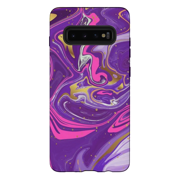 Galaxy S10 plus StrongFit Liquid Marble Purple COLORS by ArtsCase
