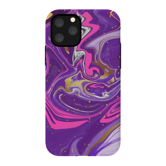 iPhone 11 Pro StrongFit Liquid Marble Purple COLORS by ArtsCase