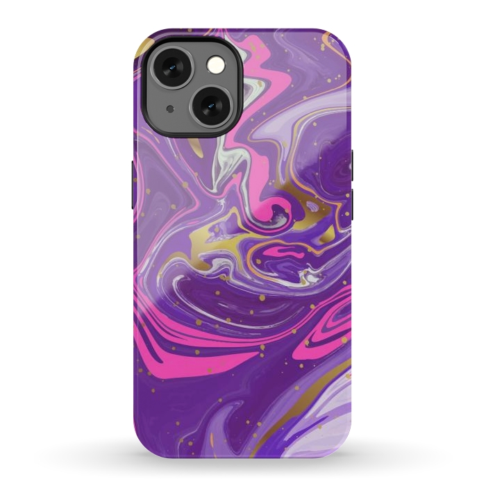 iPhone 13 StrongFit Liquid Marble Purple COLORS by ArtsCase