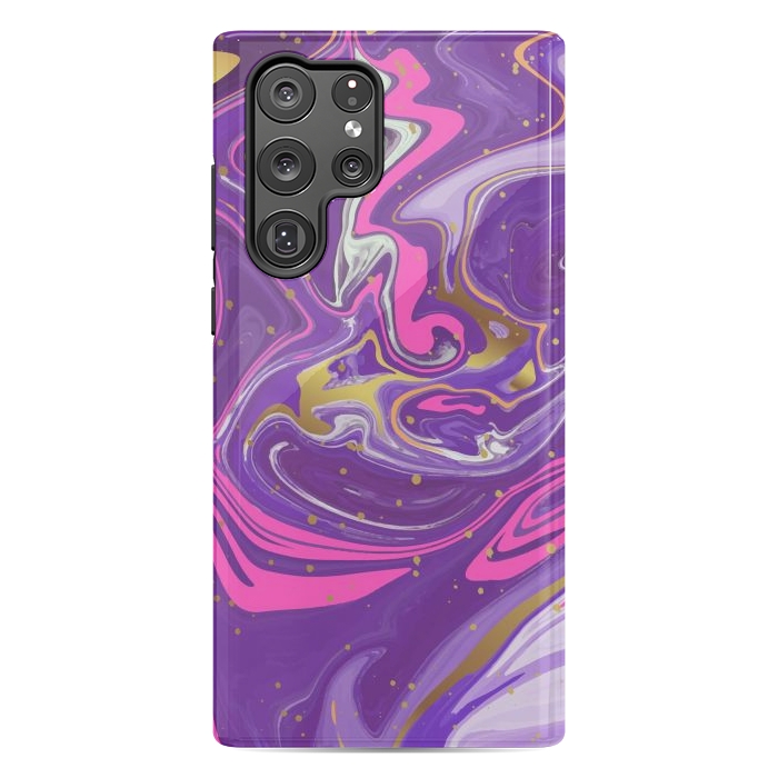 Galaxy S22 Ultra StrongFit Liquid Marble Purple COLORS by ArtsCase