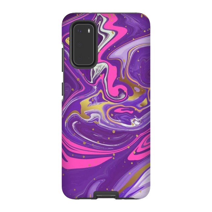 Galaxy S20 StrongFit Liquid Marble Purple COLORS by ArtsCase
