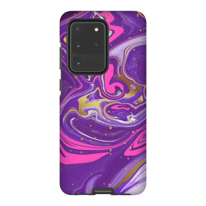 Galaxy S20 Ultra StrongFit Liquid Marble Purple COLORS by ArtsCase
