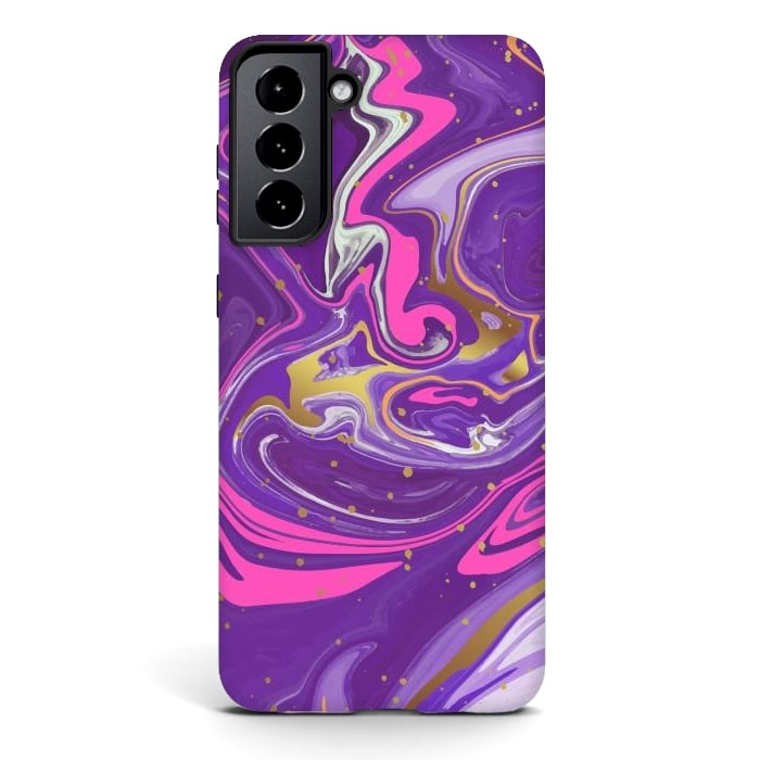 Galaxy S21 StrongFit Liquid Marble Purple COLORS by ArtsCase