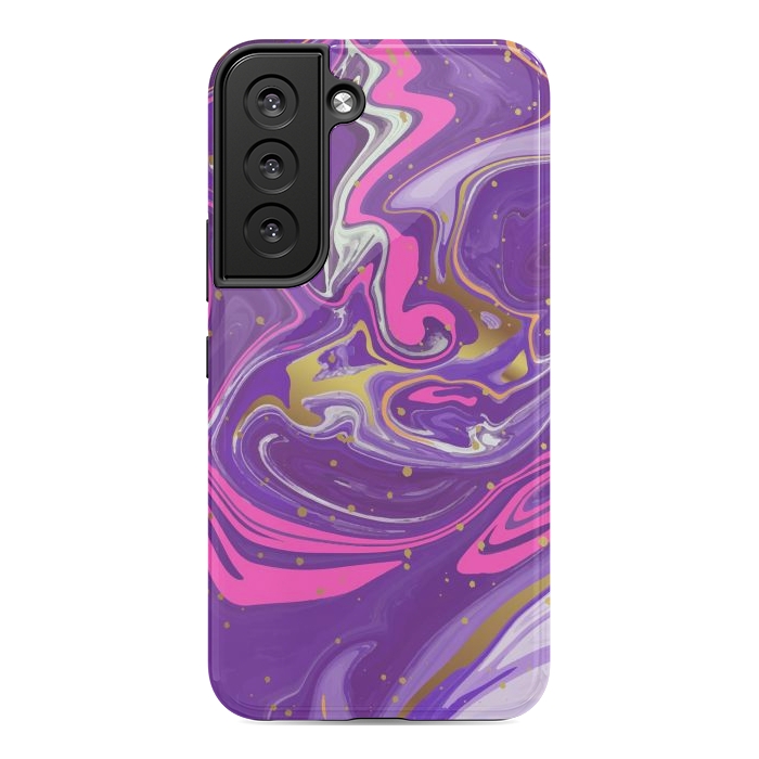 Galaxy S22 StrongFit Liquid Marble Purple COLORS by ArtsCase