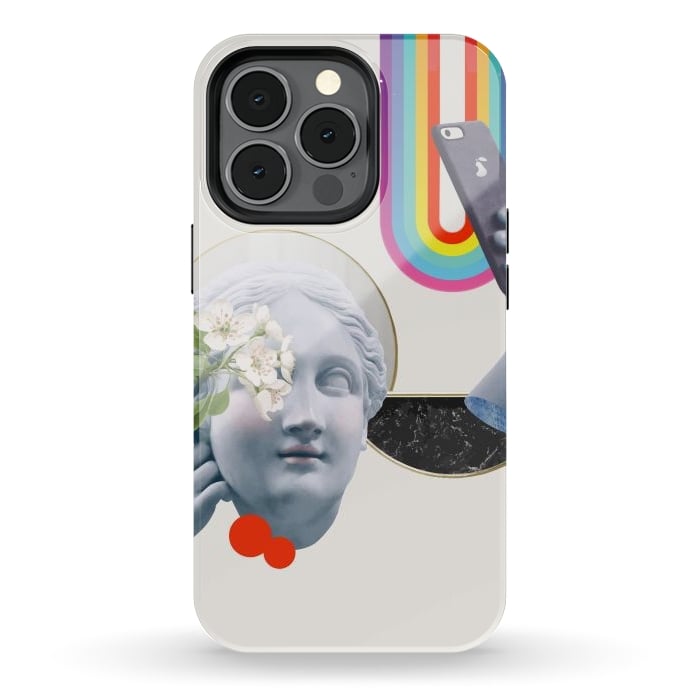 iPhone 13 pro StrongFit Greek Goddess Rainbow Selfie by Pear iPhone por Uma Prabhakar Gokhale