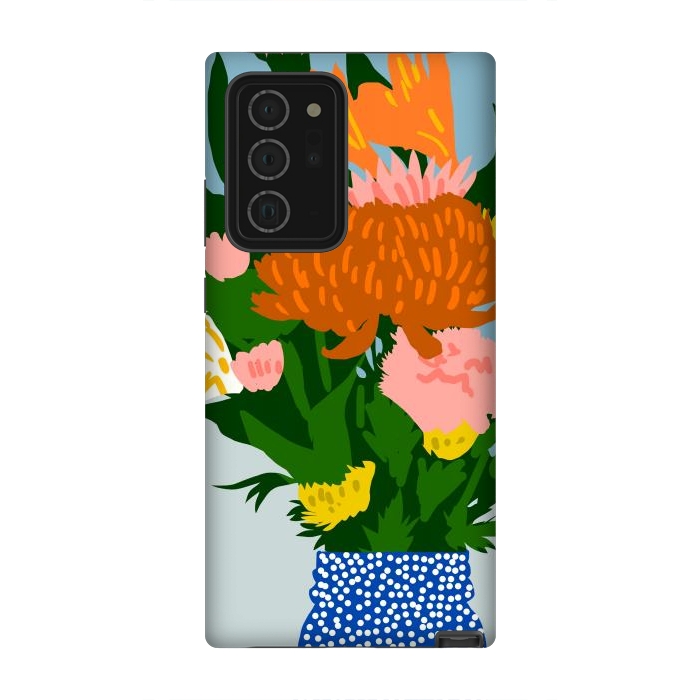 Galaxy Note 20 Ultra StrongFit Potted Happiness | Flower Pot Botanical Floral Still Life | Eclectic Plants Modern Bohemian Décor by Uma Prabhakar Gokhale