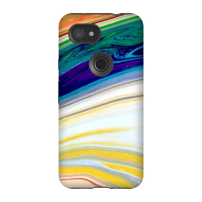 Pixel 3A StrongFit Abstract Marble Background Creative Contemporary Liquid Design by ArtsCase