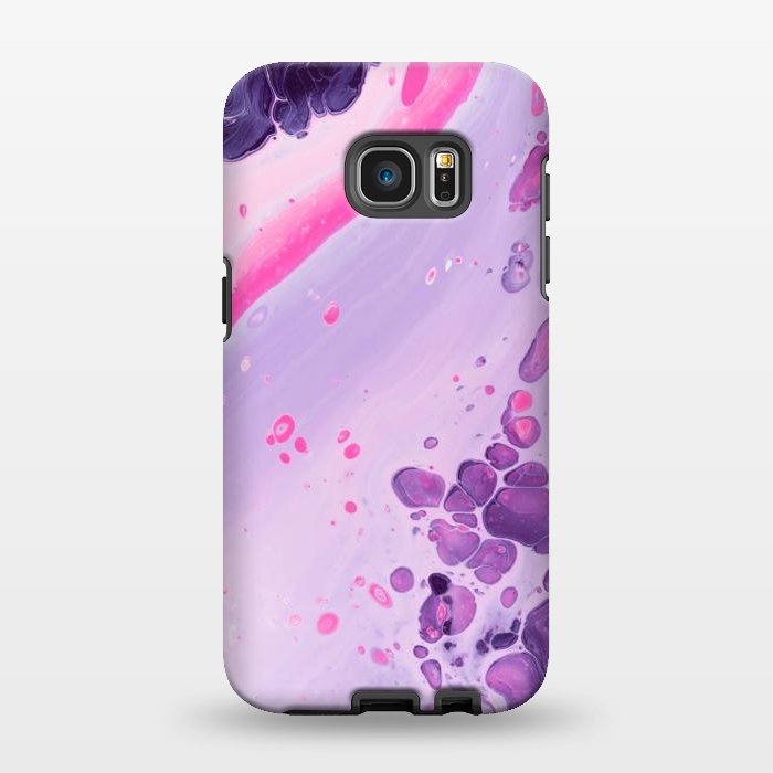 Galaxy S7 EDGE StrongFit Pink and Purple Waves by ArtsCase