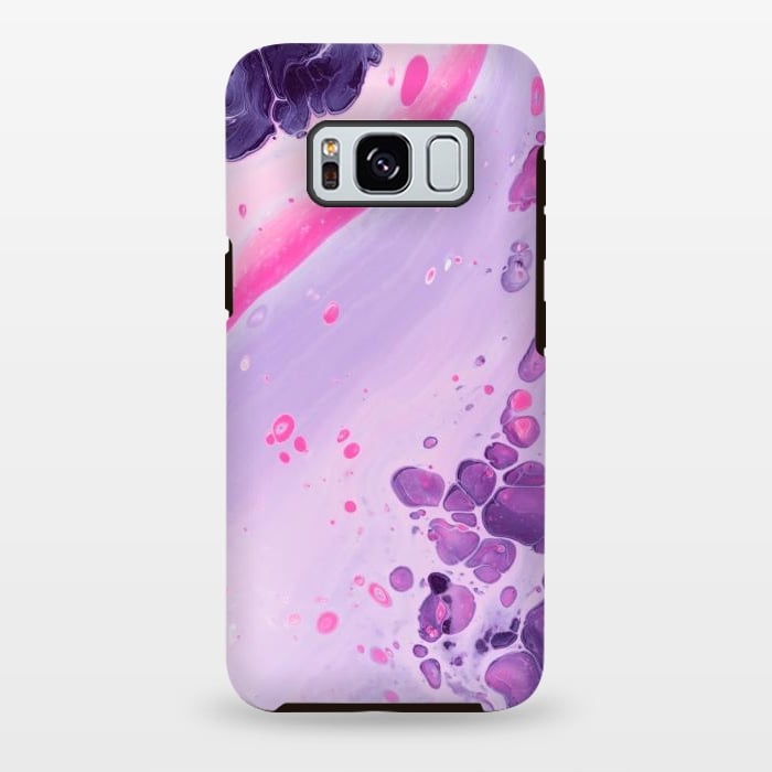 Galaxy S8 plus StrongFit Pink and Purple Waves by ArtsCase