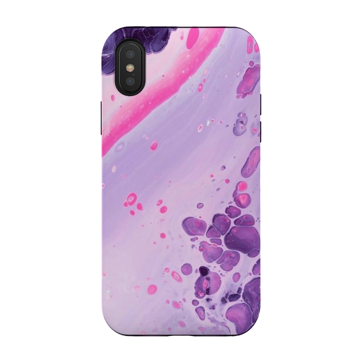 iPhone Xs / X StrongFit Pink and Purple Waves by ArtsCase