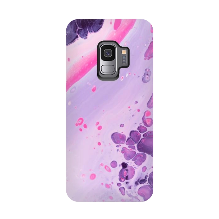 Galaxy S9 StrongFit Pink and Purple Waves by ArtsCase