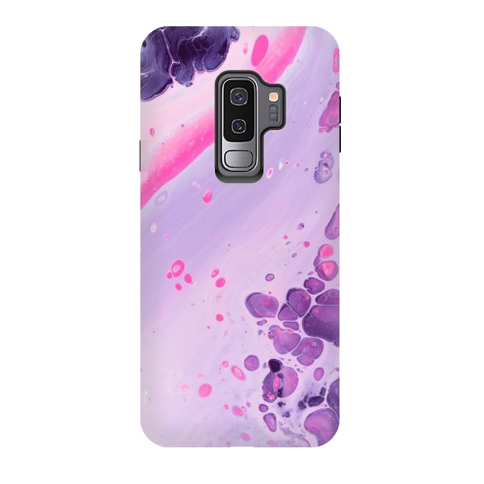 Galaxy S9 plus StrongFit Pink and Purple Waves by ArtsCase