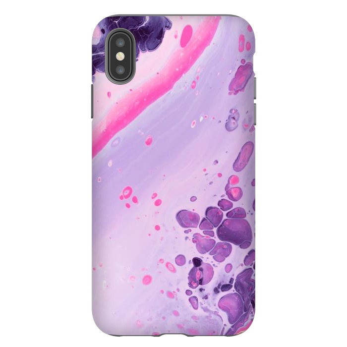 iPhone Xs Max StrongFit Pink and Purple Waves by ArtsCase