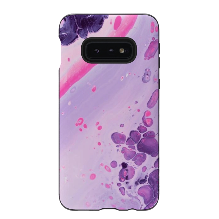 Galaxy S10e StrongFit Pink and Purple Waves by ArtsCase