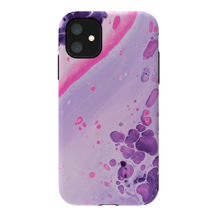 iPhone 11 StrongFit Pink and Purple Waves by ArtsCase